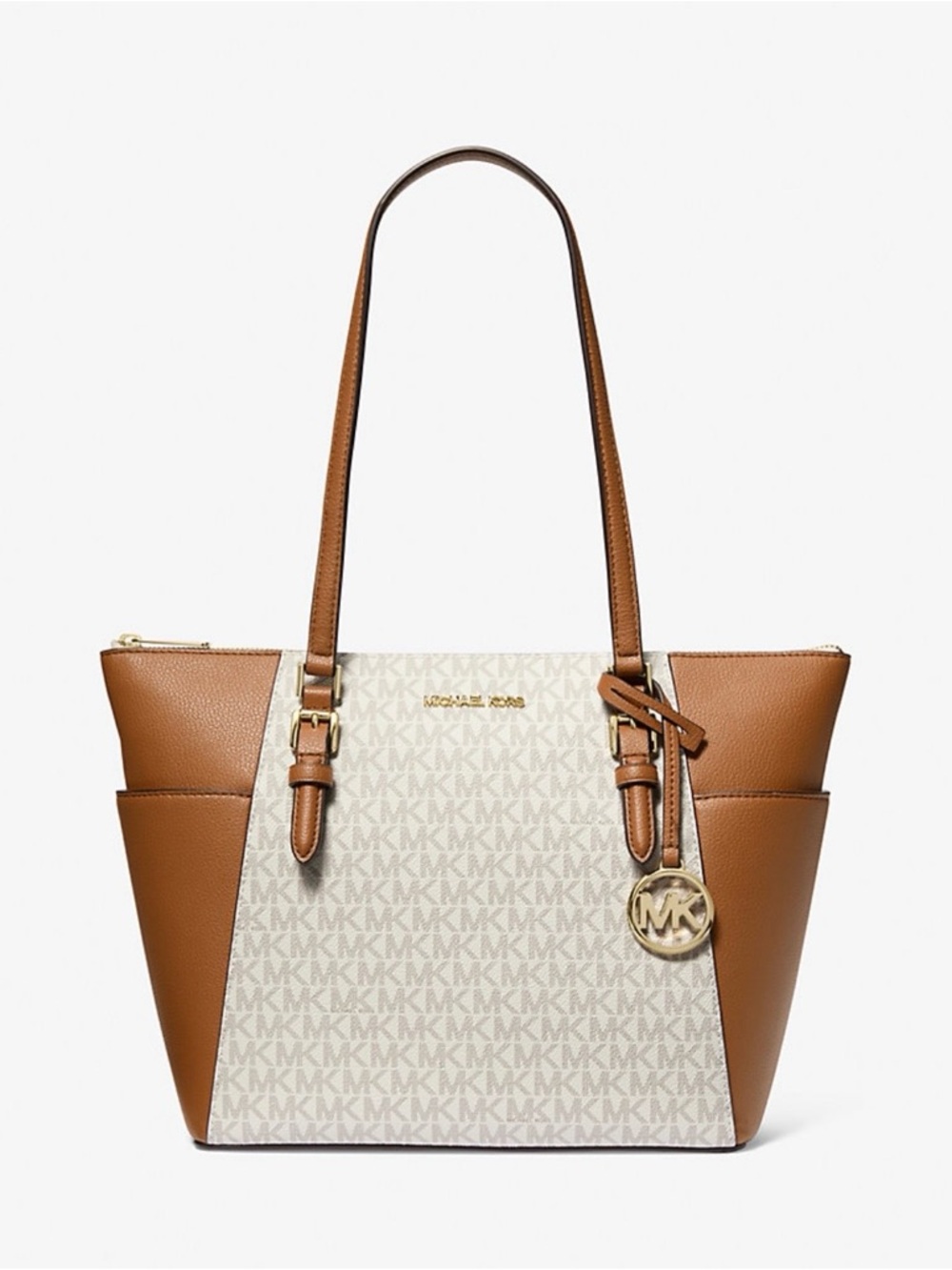 Michael Kors Brown and Cream Signature Tote